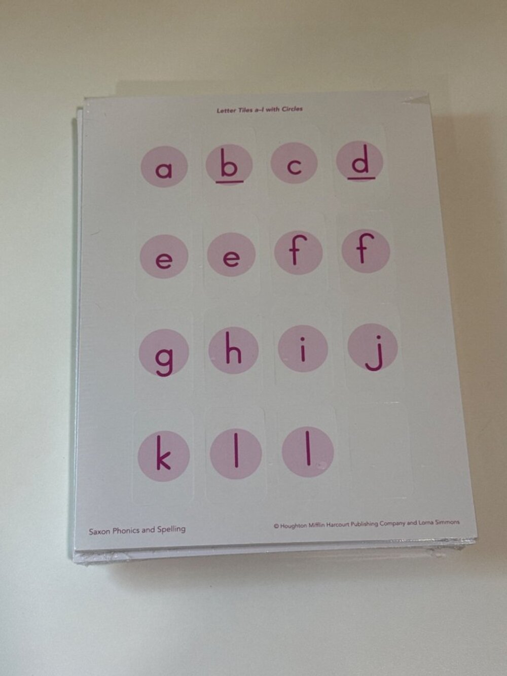Saxon Phonics & Spelling Letter Tiles A-Z Educational Set Of 7